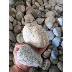 Серо-белая галька, 50-100 мм, 25 кг