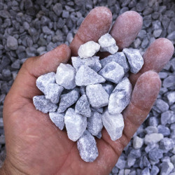 Серо-голубая мраморная крошка, 10-20 мм, 25 кг
