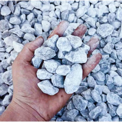 Серо-голубая мраморная крошка, 20-40 мм, 25 кг